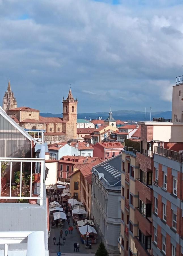 Atico Quintana I - Con Terraza, Vistas A La Ciudad, En El Centro, Con Wifi Y Garaje Appartement Oviedo Buitenkant foto